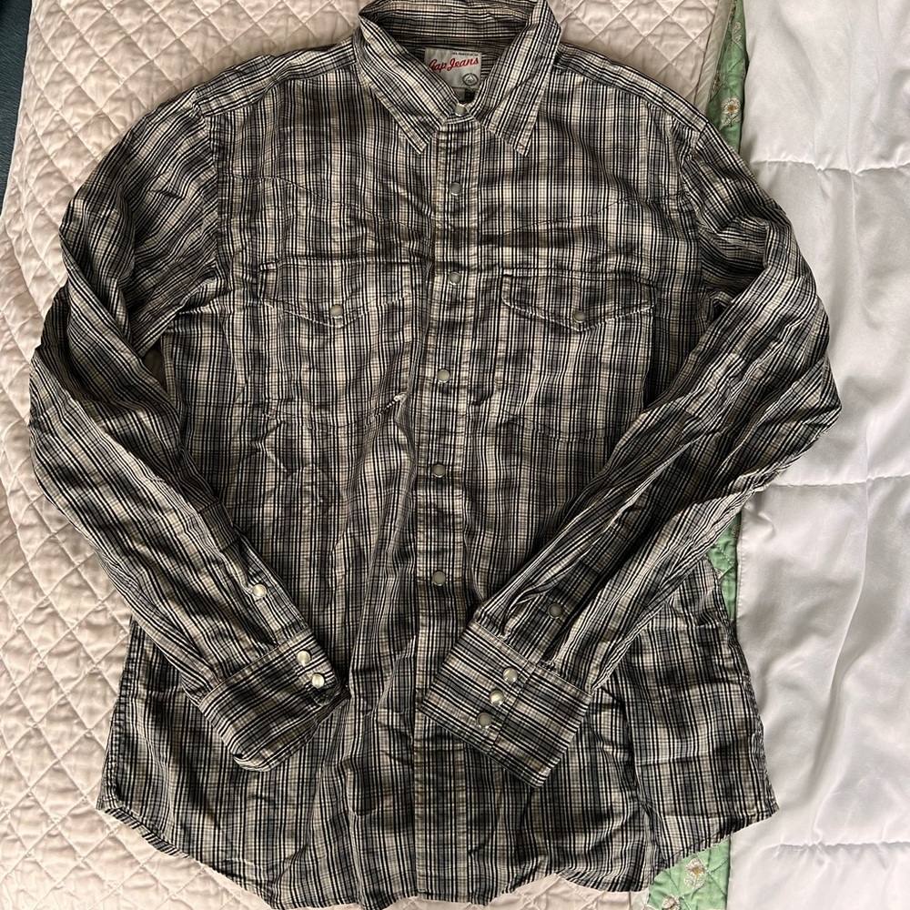 GAP WESTERN PLAID SHIRT Size M